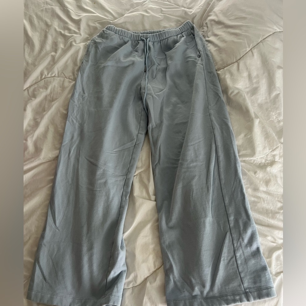 PINK sweatpants, color: light blue, size: medium